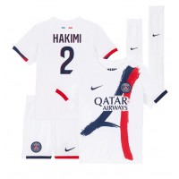 Paris Saint-Germain Achraf Hakimi #2 Fotballklær Bortedraktsett Barn 2024-25 Kortermet (+ korte bukser)